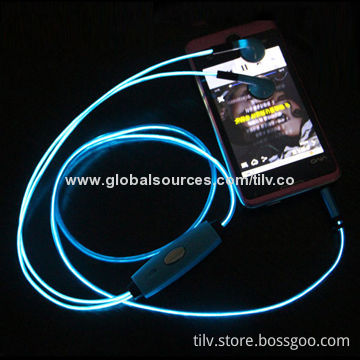 2014 New Flashlight Wired Earphone for Mobile PhoneNew